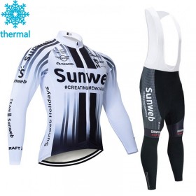 Set Langarmtrikot + Trägerhose Lange 2020 Team Sunweb Winter Thermal Fleece N002
